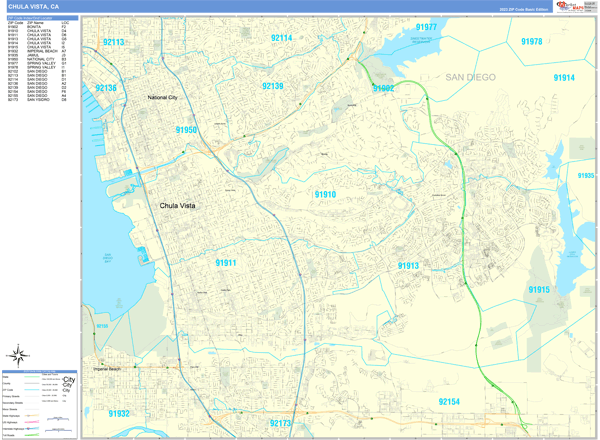 Chula Vista City Digital Map Basic Style